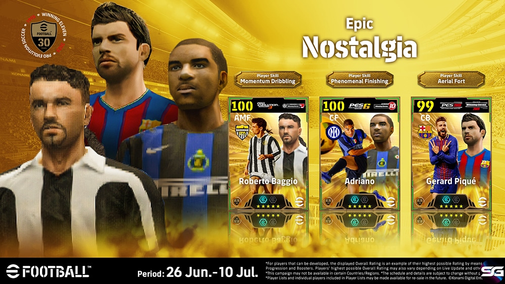 KONAMI lanza la campaña Nostalgia, por el 30 aniversario de eFootball 