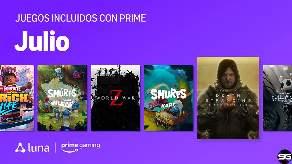 Actualización de contenidos de julio de Prime Gaming 
